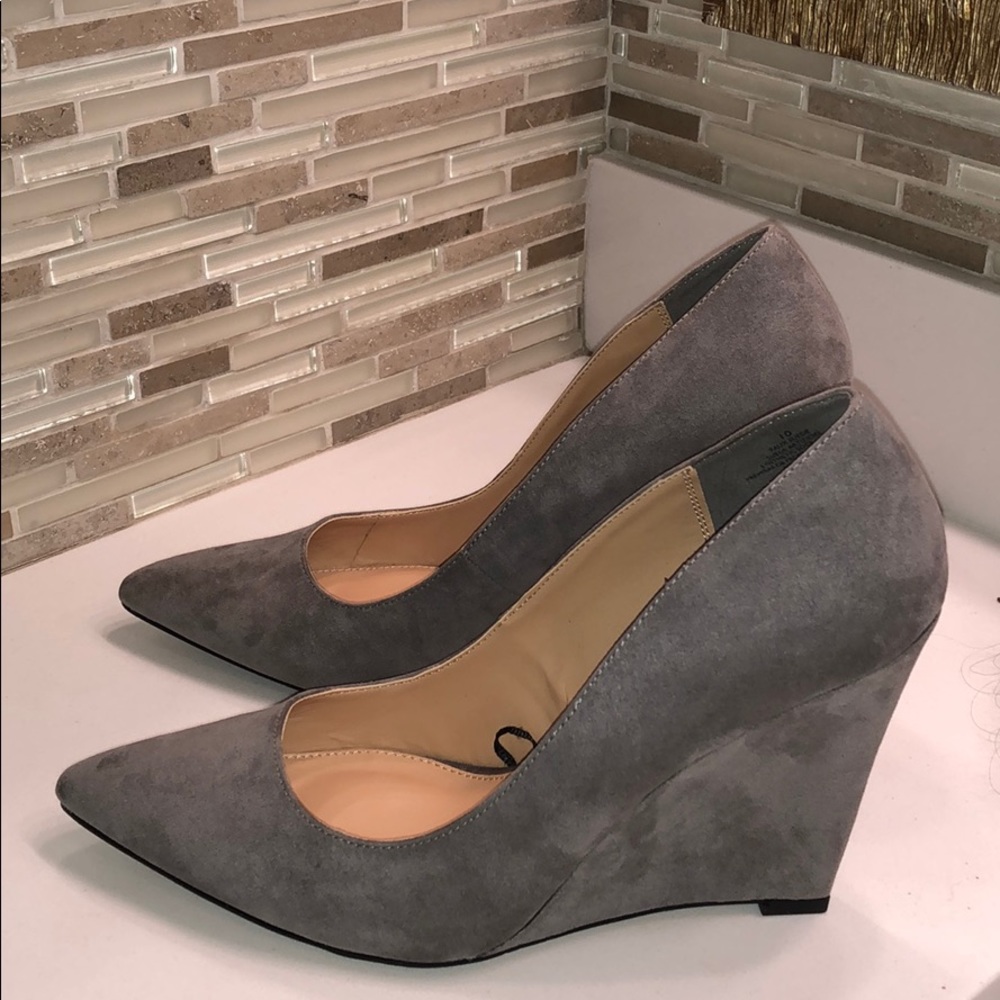 Express Gray Wedges size 10